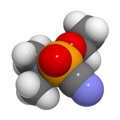 Tabun nerve agent molecule (chemical weapon).