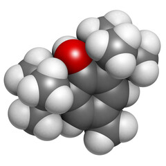 Butylated hydroxytoluene (BHT) antioxidant molecule.