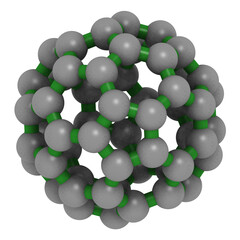 buckminsterfullerene (buckyball, C60) molecule, chemical structure