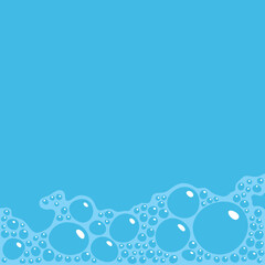Vector background with soap foam pattern, place for text
