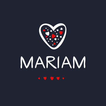 Creative (Mariam) name, Vector illustration.