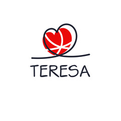 Creative (Teresa) name, Vector illustration.