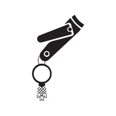 Modern nail cutter icon | Black Vector illustration |