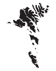 Outline isolated map of Faroe islands © ad_hominem