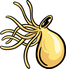 Octopus Squid Cartoon Mascot Logo Character in Vector