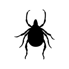 Black mite. PNG illustration.