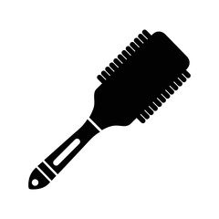 Hair broom comb radial icon | Black Vector illustration |