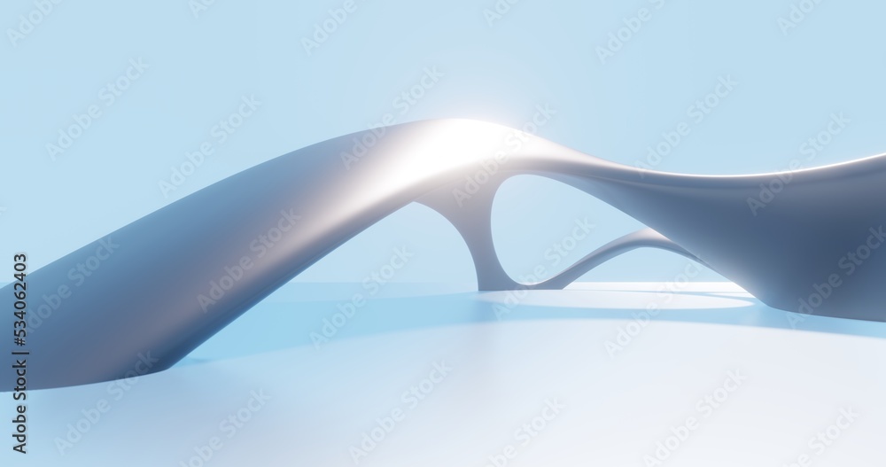 Aufkleber futuristic architecture background bionic pattern in design 3d render