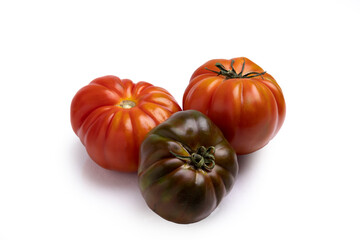 Heirloom Tomato's on a White Background