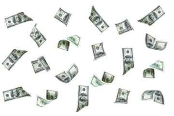 Money background. Hundred dollars of America. Usd cash money falling.