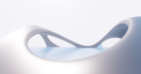 Futuristic architecture background bionic pattern in design 3d render