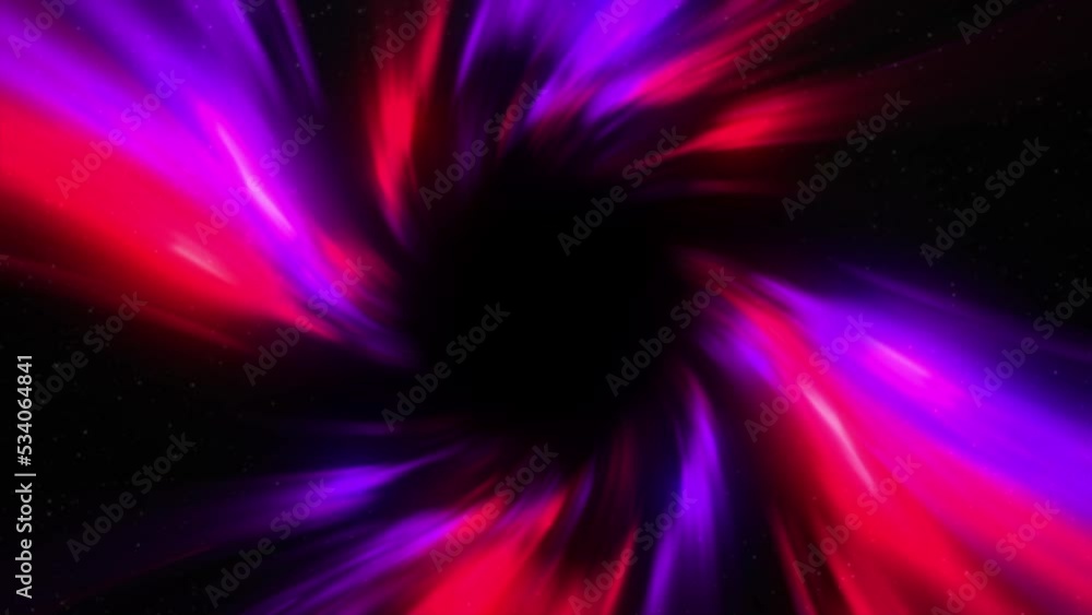 Poster background with a bright flood of light. motion. blue-violet light that makes up the tunnel and move
