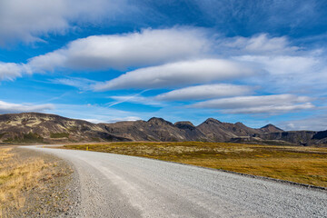 A panoramic view of the Icelandic highlands