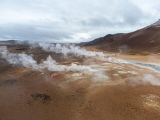 Hverir is one of the most active geothermal areas in all of Iceland. Is also known as Hverarönd.