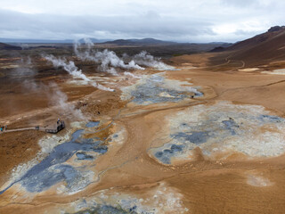 Hverir is one of the most active geothermal areas in all of Iceland. Is also known as Hverarönd.