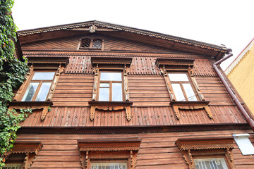  Old wooden houses in Andriyivsky descent in Kyiv, Ukraine