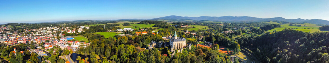 Panorama of Chateau and Castle Frydlant from above