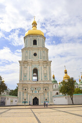 Fototapeta na wymiar Belfry of St. Sophia Cathedral in Kyiv, Ukraine