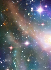 Fototapeta premium espaço, estrela, galáxia, nebulosa, universo