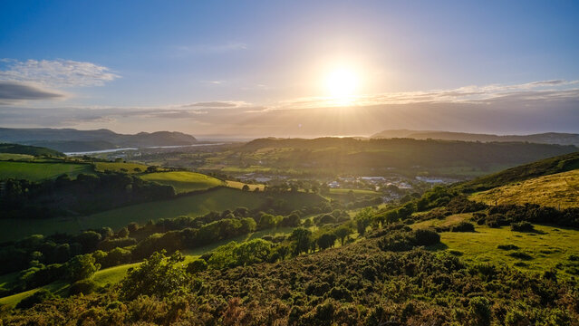 sunset in the mountains