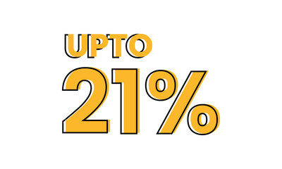 upto 21 percent typography sale vector, upto 21 percent vector