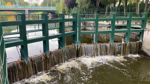 Dam in the Porsuk river in Eskisehir Turkey