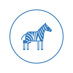 Wild animal zoo zebra icon | Circle version icon |