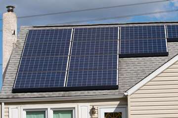 solar panels on the roof of the house