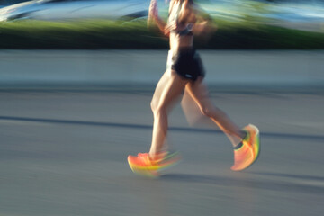 Competitors running in the half marathon are running special for the 100th anniversary of Izmir's liberation.