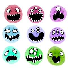 Summer doodle cartoon seamless cactus pattern for wrapping and clothes print and kids accessories and fabrics