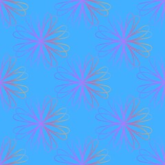 Naklejka na ściany i meble Floral seamless flower and leaves pattern for wrapping paper and clothes print and fabrics and linens and kids