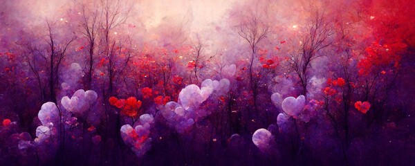 Surreal purple background from a dream scene
