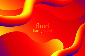 Colorful fluid background on orange and yellow gradient. 3d wavy Futuristic Modern abstract banner design for wallpaper, poster, cover, 
flyer, presentation, advertising, landing page