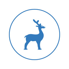 Fototapeta premium Animal nature wild deer icon | Circle version icon |