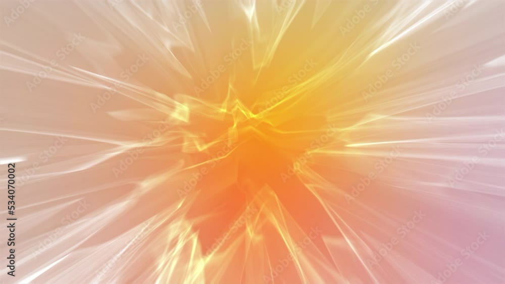 Poster orange background. motion.light background on which light lightning oscillates in different directio