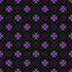 Abstract geometric floral seamless circle flower pattern for wrapping paper and clothes print and kids accessories