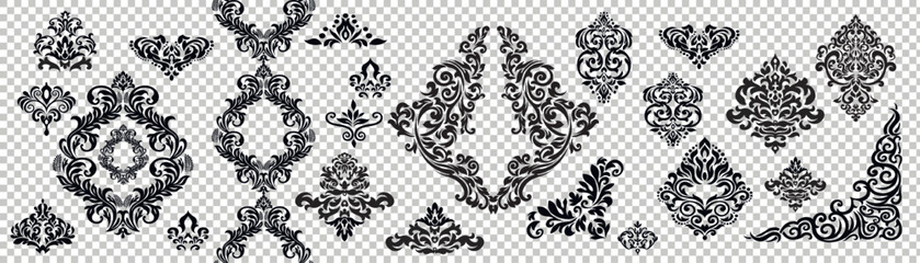 Vintage baroque frame scroll ornament engraving border floral retro pattern antique style acanthus foliage swirl decorative design element filigree calligraphy wedding - vector on a white background. 