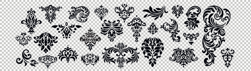 Vintage baroque frame scroll ornament engraving border floral retro pattern antique style acanthus foliage swirl decorative design element filigree calligraphy wedding - vector on a white background. 