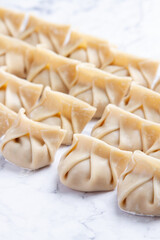 making dumplings raw