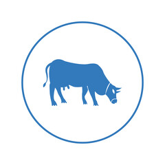 Animal domestic cow icon | Circle version icon |