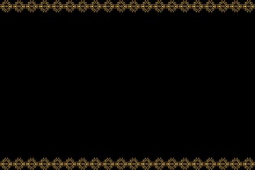 Islamic golden geometrical background and black wall