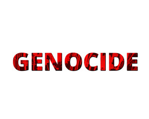 Genocide text art