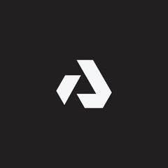 Abstract triangle sport logo design 
