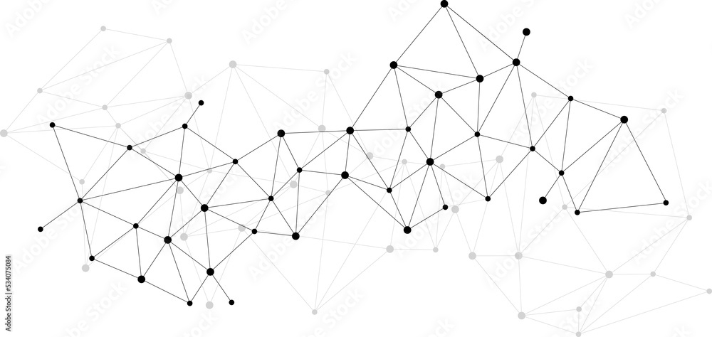 Wall mural vector connecting dot polygon background. concept of network, business, connecting, molecule, data, 