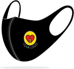 Medical face mask,Dust Protection for Hospital or pollution protect gear - vector illustration