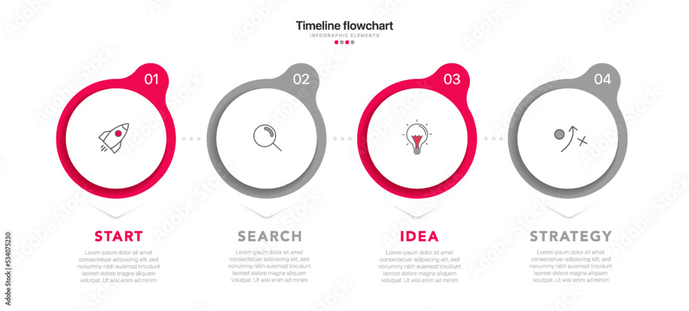 Poster timeline infographic design with 4 options or steps. infographics for business concept. can be used 
