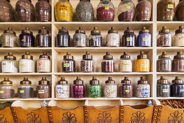 Herbs for sale at a shop in Luxor.