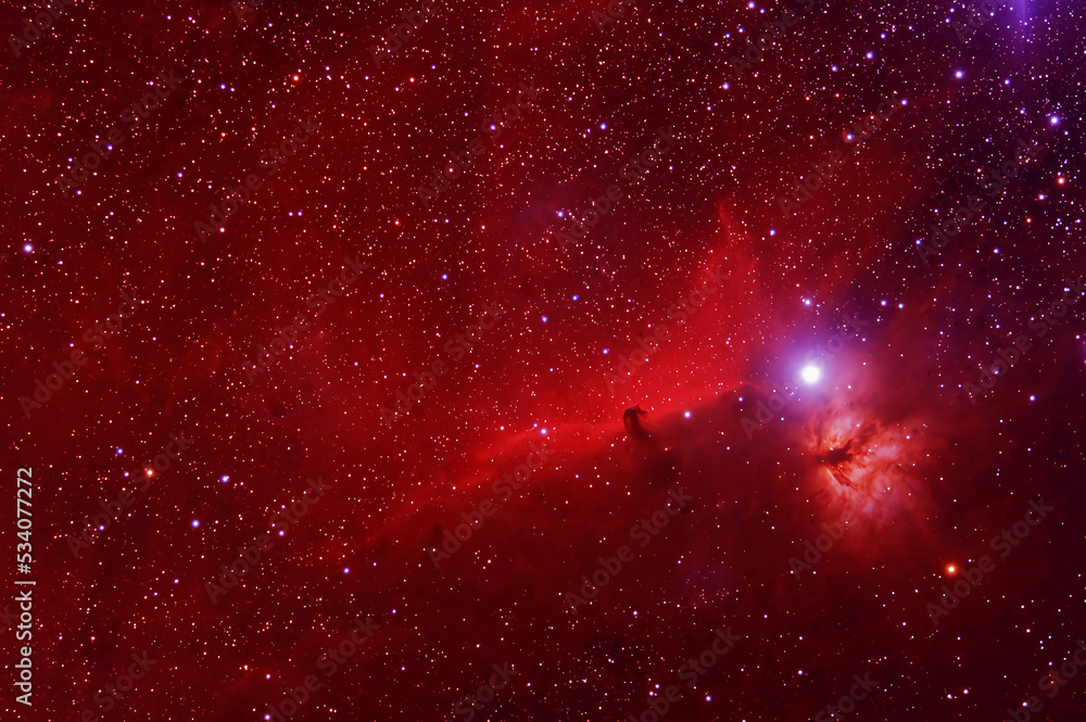 Canvas Prints beautiful red space nebula. elements of this image furnished by nasa