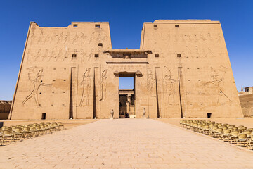 Exterior of the Temple of Horus at Edfu.