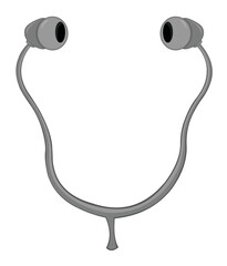 Vector illustration of earphones